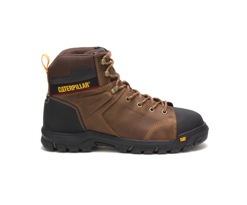 Caterpillar Wellspring Waterproof Metatarsal Guard Steel Toe - Sicherheitsstiefel Herren DunkelBraun